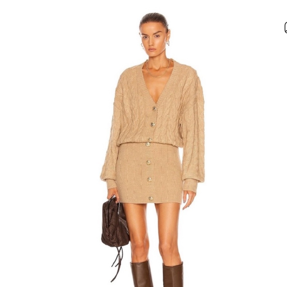 Retrofete Camel Knit Dress